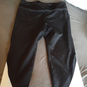 Tangerine workout capri leggings with pocket